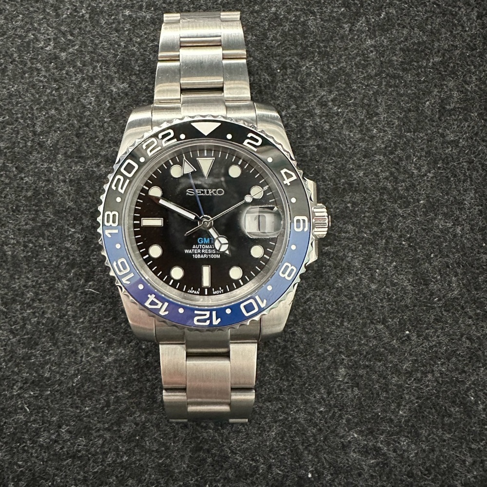 Seiko GMT auto Batman watch.